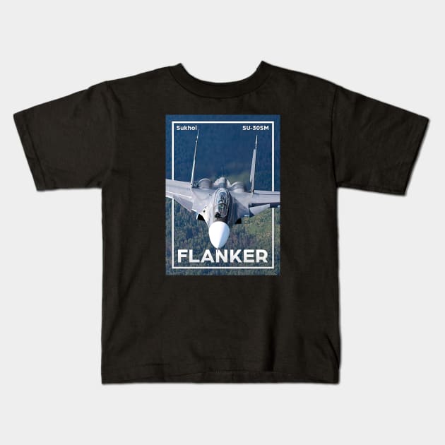 Su30M Flanker Kids T-Shirt by Aircraft.Lover